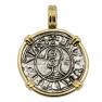 Antioch Crusader denier in gold pendant