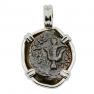 Widow�s Mite prutah coin in white gold pendant