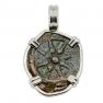 Holy Land Widow�s Mite in white gold pendant