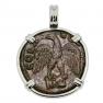 AD 250-268 Eagle coin in white gold pendant