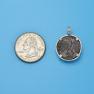 Pendant size next to a Quarter