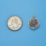 Pendant size next to a Quarter
