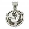 386-338 BC Lion coin in white gold pendant