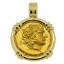 88-86 BC Alexander the Great stater in 18k pendant