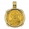 945-959 Jesus Christ solidus in gold pendant