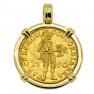 1750 Dutch ducat in 18k gold pendant