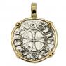 1163-1188 Crusader coin in gold pendant