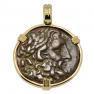 133-27 BC Asclepius coin in gold pendant