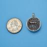 Pendant size next to a Quarter