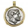 Alexander the Great coin in gold pendant