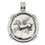 405-345 BC Pegasus stater in white gold pendant