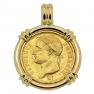 1808 Napoleon 20 francs in gold pendant