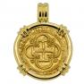 1516-1556 Johanna and Charles escudo in 18k pendant