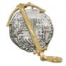 Spanish 4 reales in gold anchor pendant