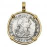 El Cazador treasure coin in gold pendant