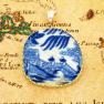British Shipwreck Pottery in silver pendant