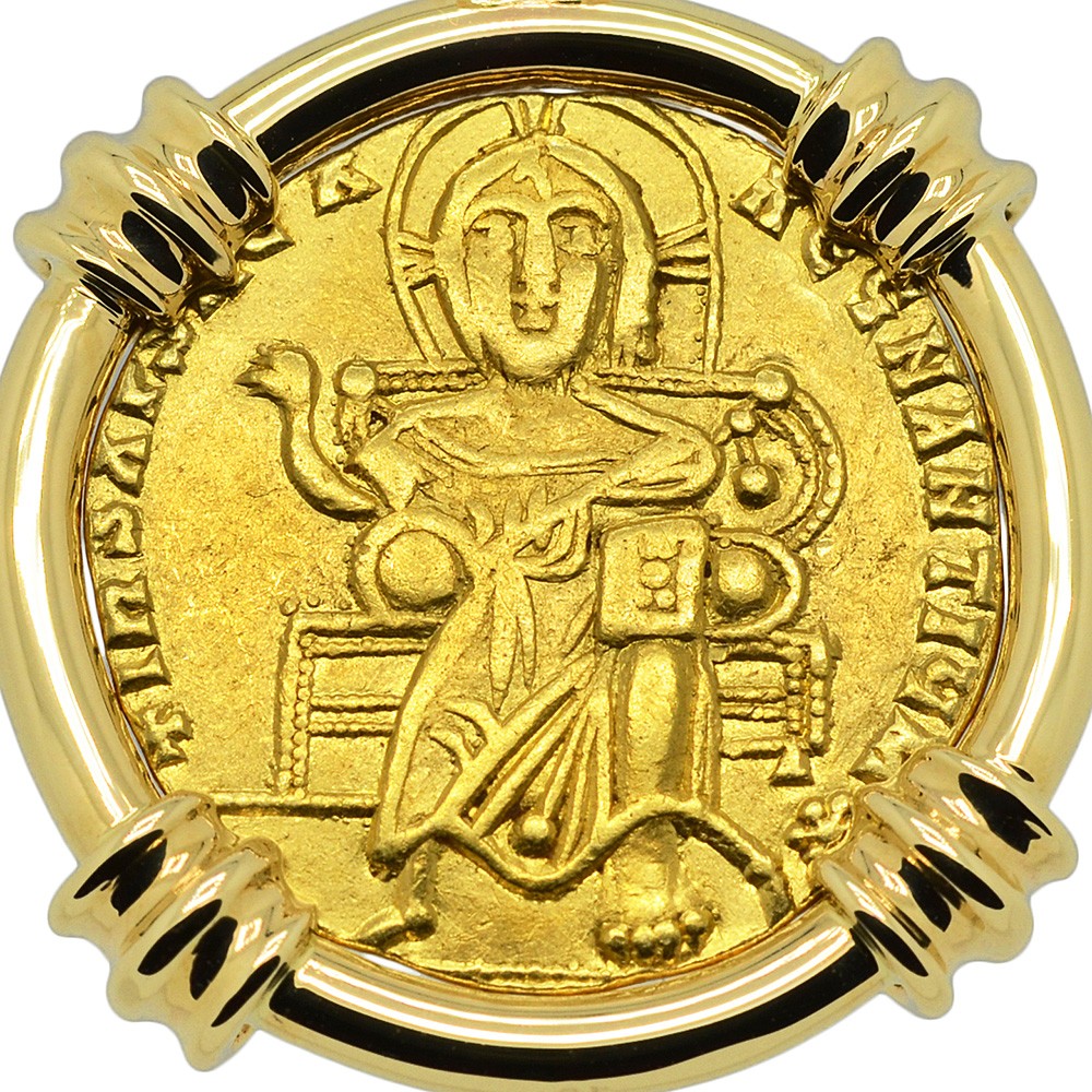 22 Karat Solid Gold Christ Coin Byzantine-style Half Tremissis 1/10 Soveriegn 