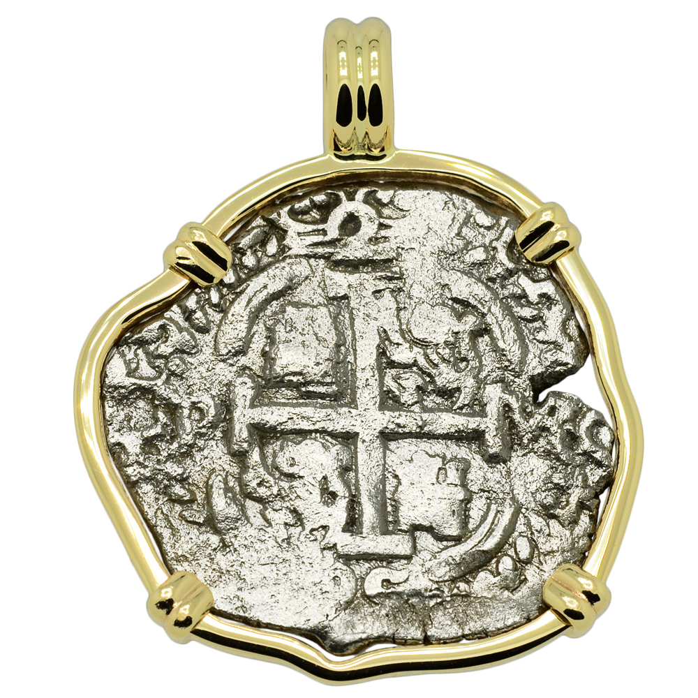 Sterling Silver Pendant, Rimac River, 1/2 Reale Spanish Coin, 00233 | Erez  Ancient Coin Jewelry