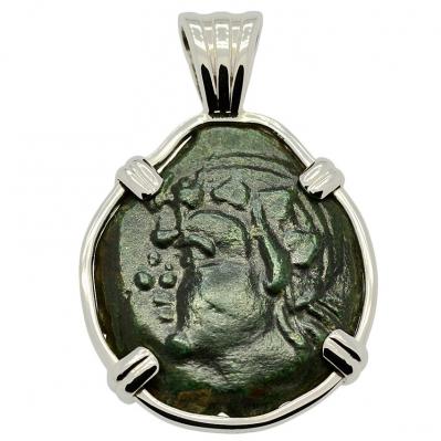 SOLD Pan and Bow Pendant. Please Explore Our Greek Pendants For Similar Items.