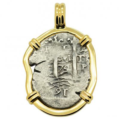SOLD Consolacion Shipwreck 1 Real Pendant; Please Explore Our Spanish Treasure Pendants For Similar Items.                 