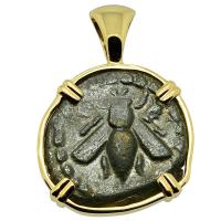Bee and Stag Coin Pendant