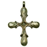 Byzantine Empire 7th-11th century, bronze cross pendant.