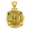 1042-1055 Constantine IX Tetarteron in 18k gold pendant