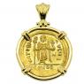 603-607 Angel gold solidus in 18k gold pendant