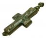Byzantine Empire 10th-12th century, Jesus Christ and Virgin Mary Enkolpion bronze cross pendant.