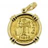 603-607 Angel gold solidus in 14k gold pendant