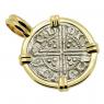 English King Henry III 1250-1272, penny in 14k gold pendant.