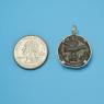 Pendant size next to a Quarter