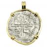 1622 Sao Jose Shipwreck 8 reales in gold pendant 