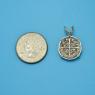 Pendant size next to a Quarter