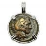 336-323 BC, Alexander the Great coin in white gold Pendant