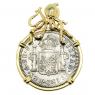 El Cazador treasure coin in gold Octopus pendant