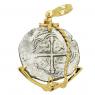 1622 Sao Jose coin in gold anchor pendant