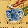 British Shipwreck Pottery in silver pendant