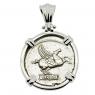 Roman 90 BC, Pegasus coin in white gold pendant