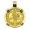1729 Vliegenthart shipwreck ducat in 18k gold pendant