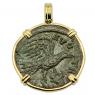 AD 250-268 Eagle coin in gold pendant