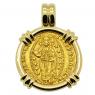 1400-1413 Jesus Christ ducat in gold pendant