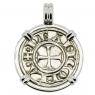 1280-1320, Cross Pattee coin in white gold pendant