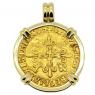 1515-1547 Francis I Golden Shield in gold pendant