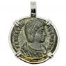 AD 328–329 Saint Helena coin in white gold pendant