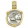 330-280 BC Dove coin in gold and diamonds pendant