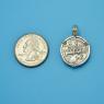 Pendant size next to a Quarter