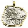 1641 Concepcion shipwreck 8 reales in gold pendant