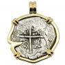 1622 Sao Jose Shipwreck Coin in gold pendant