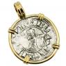 Antioch Crusader Cross denier in gold pendant
